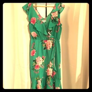 Nordstrom floral print chiffon dress, size 12